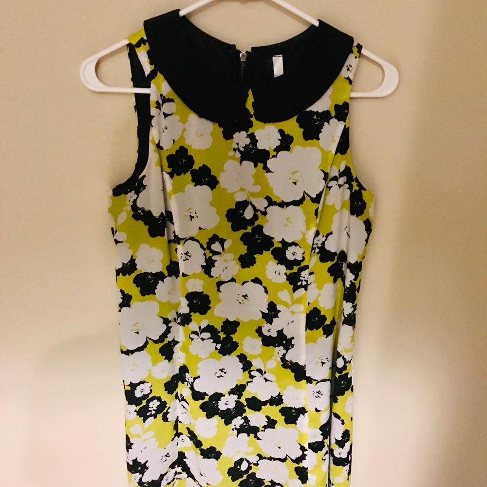 Kensie Sleeveless Floral dress with collar